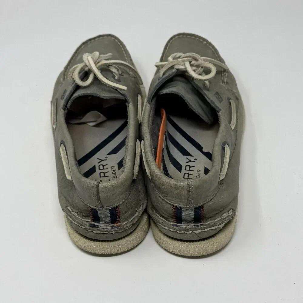 Sperry Top Sider Daytona Boat Shoes Mens 9.5 M Green Leather 2 Eye Preppy